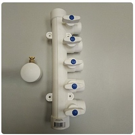 Коллектор 40/4*20w с воздухоотв. СИНИЙ MeerPlast