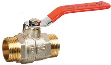 кран шаров. Terma RED 1/2" н/н ручка 31006