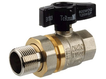кран шаров. TERMA CB 1/2" бант. с америк. 30210